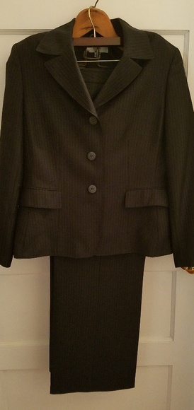 black two piece pant suit